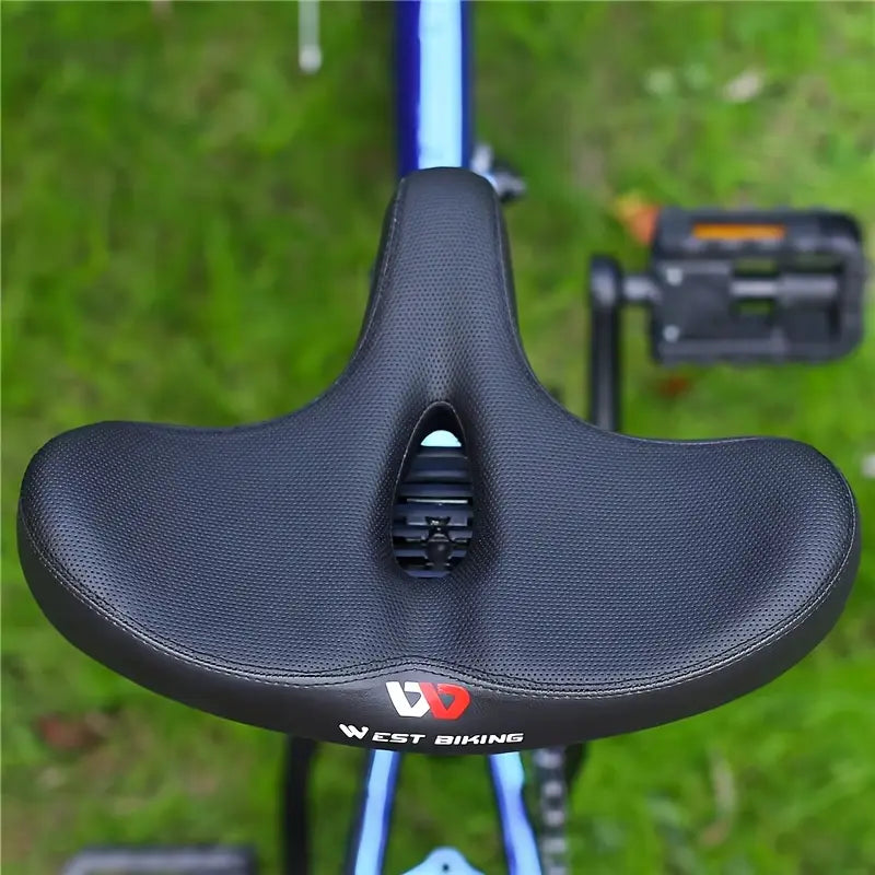 WEST BIKING Unisex Adult Black Faux Fur Bicycle Seat