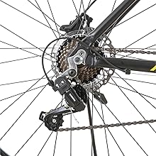 Hiland Aluminum Mountain Bike 21 Speeds, Hydraulic Disc-Brakes, Lock-Out Suspension Fork, 27.5 inch Wheel, Bike for Men Mens