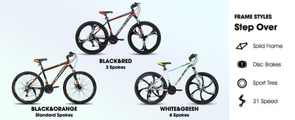 Hiland Mountain Bike, Multi-Spokes,Shimano 21 Speeds Drivetrain,Aluminum Frame 26 inch Wheels, Men's MTB Bicycle