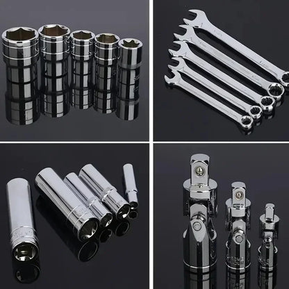 vxx For Good 53/46 Piece 1/4-Inch Mechanics Tool Kit With Quick-Release Ratchet Screwdriver Kit Extension  Manual Use On Automob