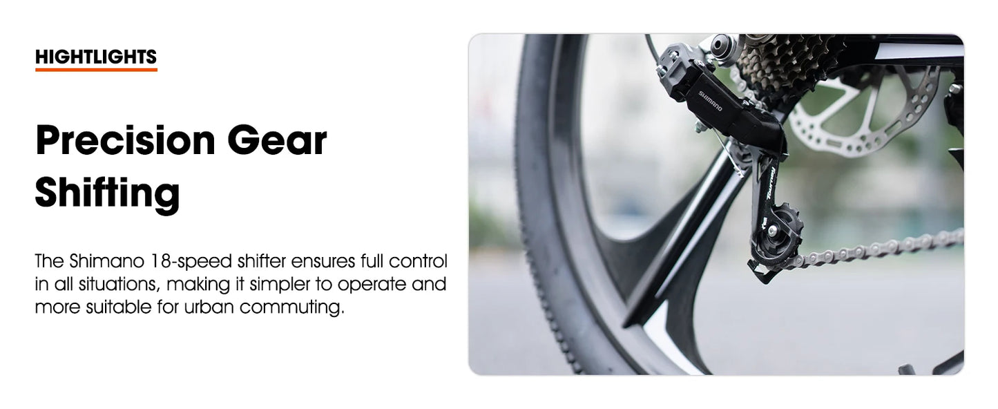 HILAND Mountain Bike, 3 Spokes, 18 Speeds Drivetrain, Aluminum Frame 26 Inch Wheels, Disc-Brake Bike for Men Women Men's MTB