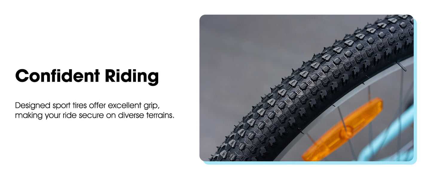 Hiland 26-inch Women's Mountain Bike, 18-Speed Shift, Mountain Bike with Front and Rear V-Brakes, Sturdy Mountain Bike for Women