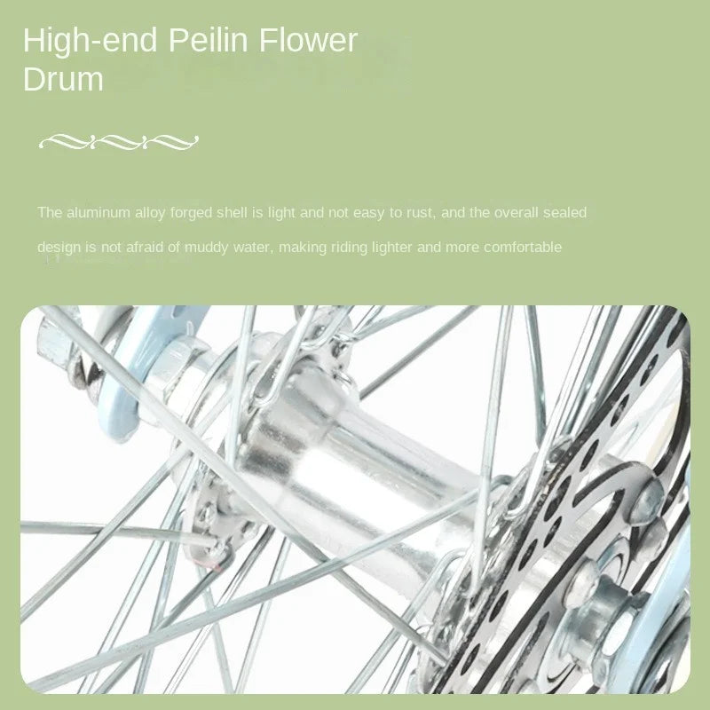 Cooya Retro City Bike 26 Inch Adult Male Female Commuter Disc Brake Variable Speed Lightweight Bike High Carbon Steel Frame 2024