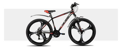 HILAND Mountain Bike, 3 Spokes, 18 Speeds Drivetrain, Aluminum Frame 26 Inch Wheels, Disc-Brake Bike for Men Women Men's MTB