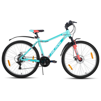 HILAND 26 27.5Inch Mountain Bike for Women Girl, 21 Speed with Suspension Fork, Aluminum Frame MTB, Adult Ladies Bike