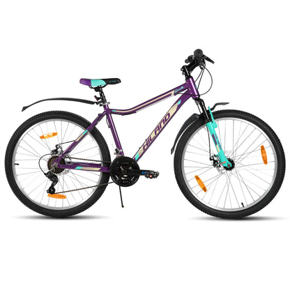 HILAND 26 27.5Inch Mountain Bike for Women Girl, 21 Speed with Suspension Fork, Aluminum Frame MTB, Adult Ladies Bike