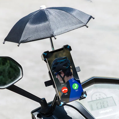 Mini Umbrella Sunshade Phone Holder Motor Bike Handlebar Rain Resistant Waterproof Motorcycle Rider Rain Resistant Universal
