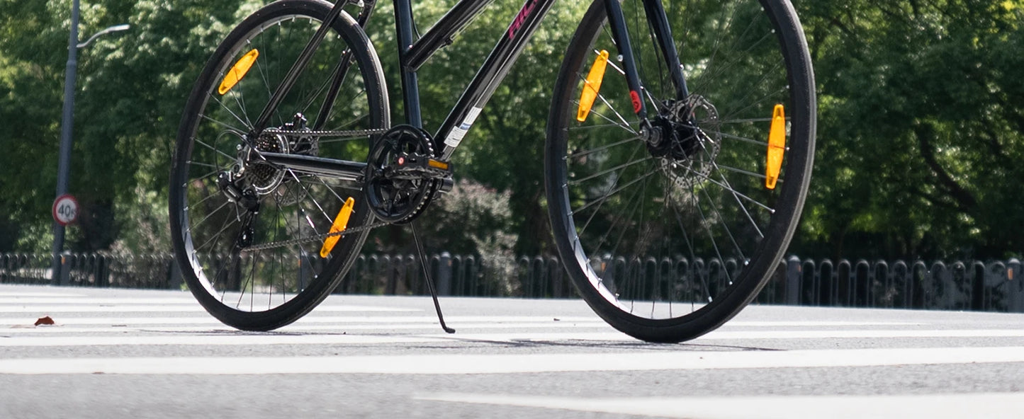 HILAND Cityrad 700C Herren Damen Student Aluminiumlegierung Pendler Stadtfahrrad, 7-Gang, mit Schutzblechen, Gepäckträger