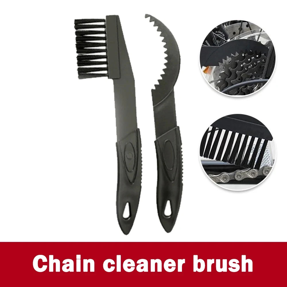 Bike Chain Cleaner Kit, Clean Chains Scrubber Gear Brush Maintenance Cleaning Tool Set for Road Bicycle Mountain Bikes MTB