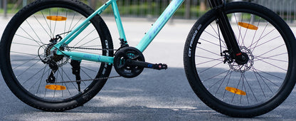 HILAND 26 inch aluminum alloy mountain bike for men and women, 21 speed bike with mechanical disc brakes, front suspension fork