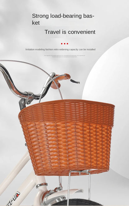 Cooya Adult Bike Women's Commuter Bike 26inch Lightweight Retro College Student Campus Bike Commuting Bike Inflatable Black Tire