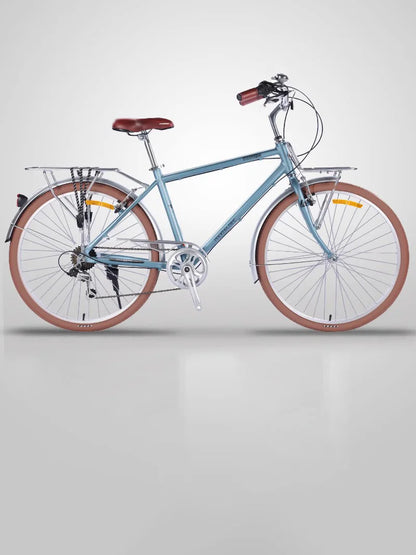 Bicycle with Variable Speed for Men and Women, Urban Commuting Bike, Cycling Bike, 7-Speed, Retro Style, 26 in