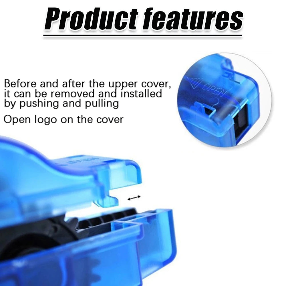 Bike Chain Cleaner Kit, Clean Chains Scrubber Gear Brush Maintenance Cleaning Tool Set for Road Bicycle Mountain Bikes MTB