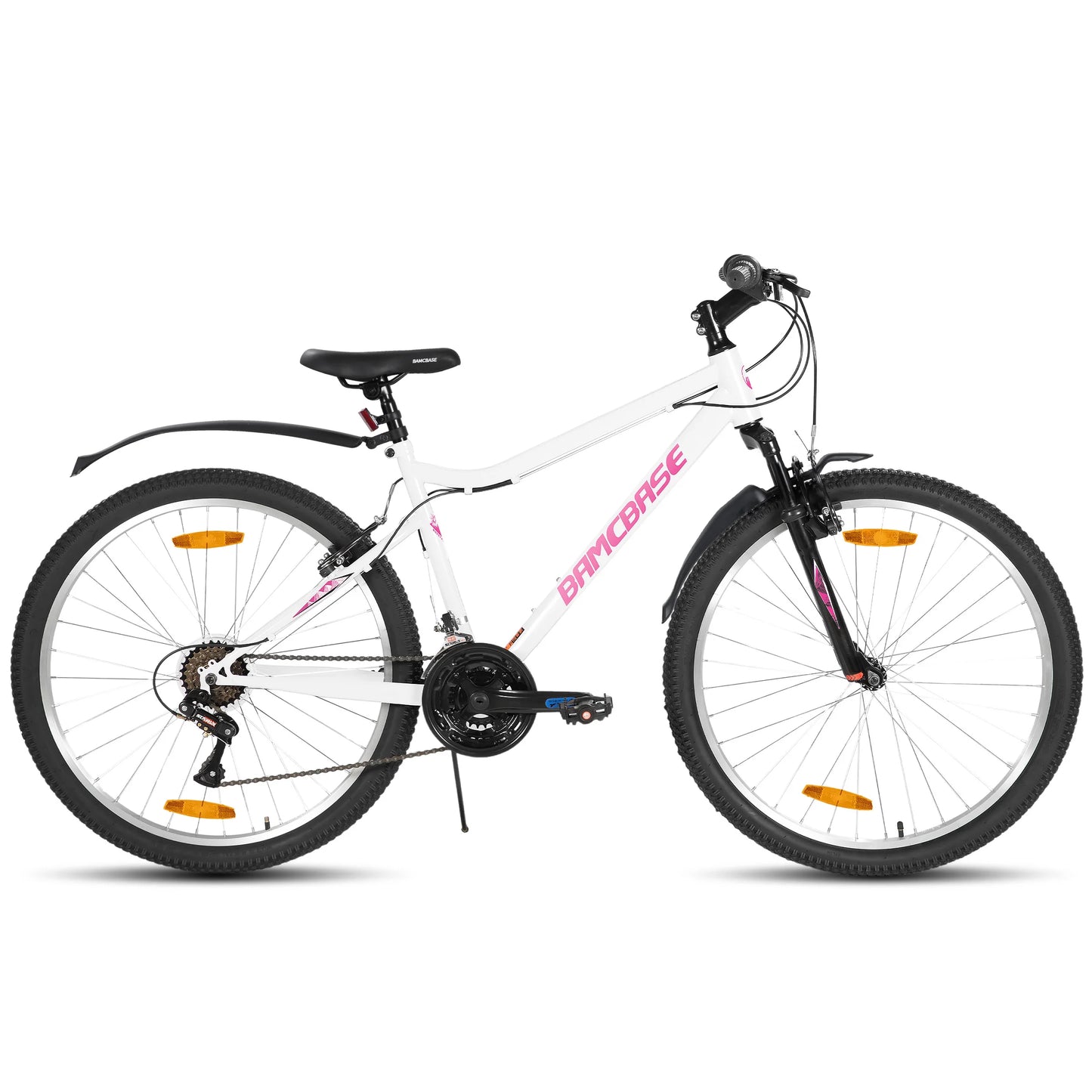 Hiland 26-inch Women's Mountain Bike, 18-Speed Shift, Mountain Bike with Front and Rear V-Brakes, Sturdy Mountain Bike for Women