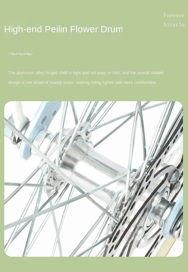 Cooya Retro City Bike 26 Inch Adult Male Female Commuter Disc Brake Variable Speed Lightweight Bike High Carbon Steel Frame 2024