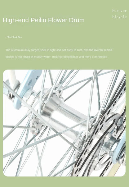 Cooya Retro City Bike 26 Inch Adult Male Female Commuter Disc Brake Variable Speed Lightweight Bike High Carbon Steel Frame 2024