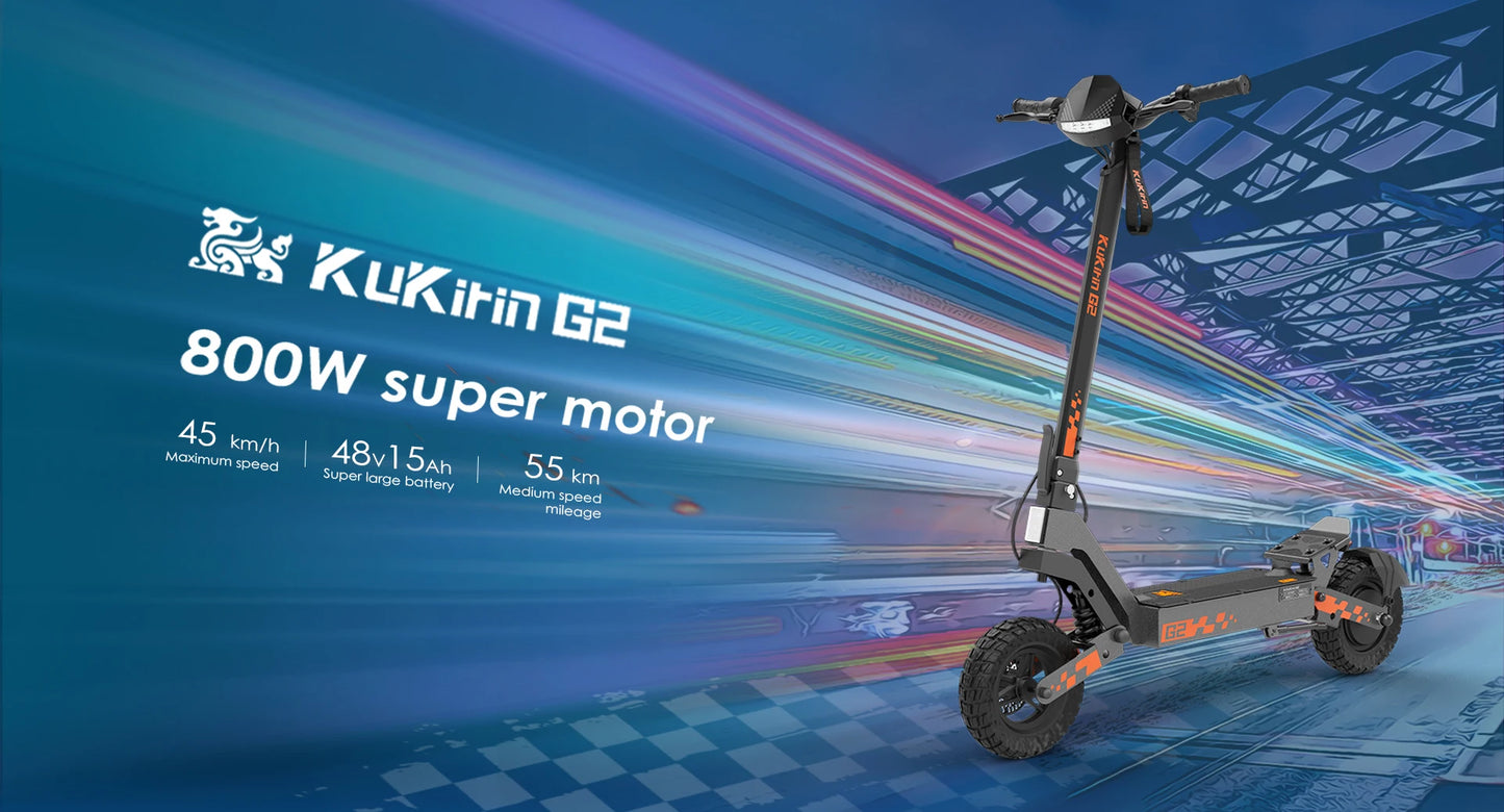 KuKirin G2 Adult Electric Scooter 48V 15Ah Battery Foldable Electric Scooter 500W Motor 10 Inch Tires City Electric Scooter