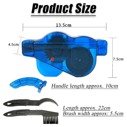 Bike Chain Cleaner Kit, Clean Chains Scrubber Gear Brush Maintenance Cleaning Tool Set for Road Bicycle Mountain Bikes MTB