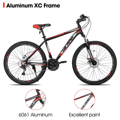 Hiland Mountain Bike, Multi-Spokes,Shimano 21 Speeds Drivetrain,Aluminum Frame 26 inch Wheels, Men's MTB Bicycle