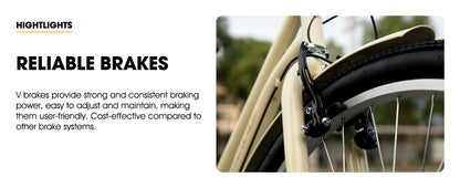 HILAND 26 inch Beach Cruiser Bike for Men and Women, 7 Speed Adult Bicycle with Rear Rack, Retrospec Commuter City Bicycle