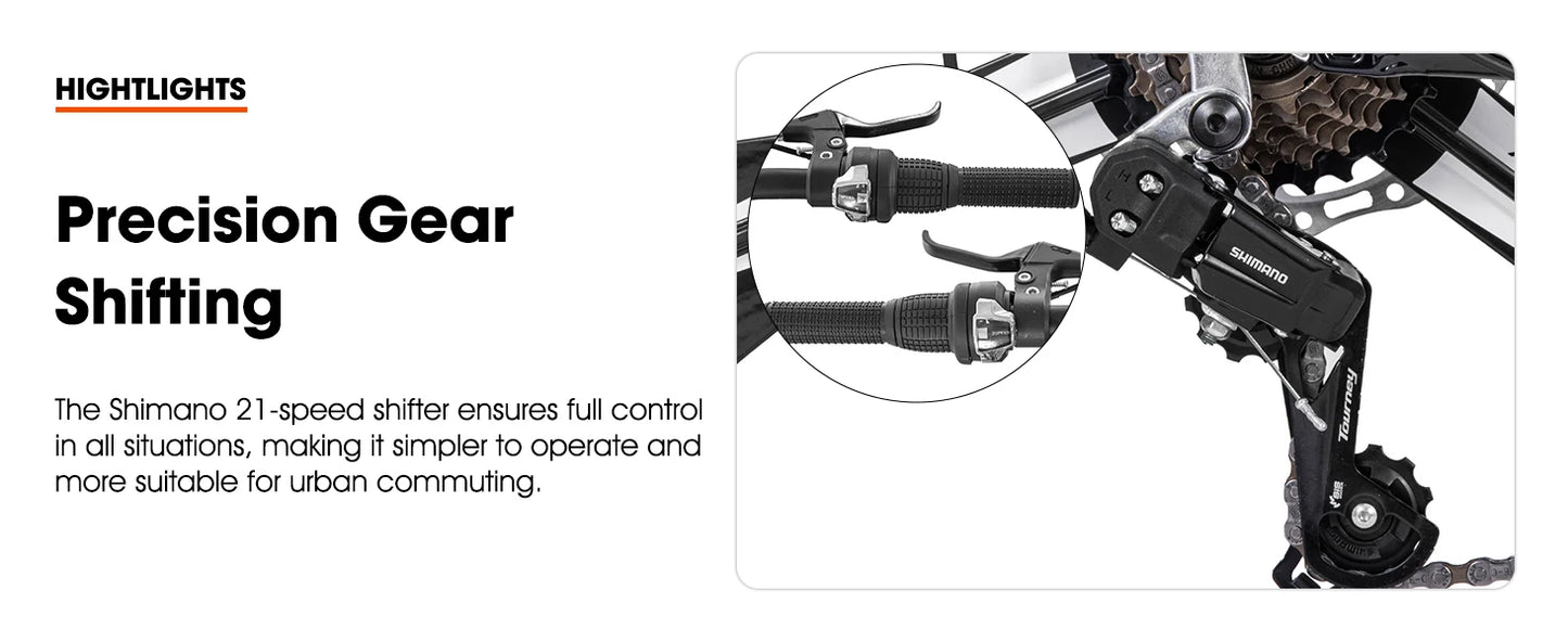 Hiland Mountain Bike, Multi-Spokes,Shimano 21 Speeds Drivetrain,Aluminum Frame 26 inch Wheels, Men's MTB Bicycle