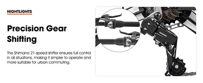 Hiland Mountain Bike, Multi-Spokes,Shimano 21 Speeds Drivetrain,Aluminum Frame 26 inch Wheels, Men's MTB Bicycle