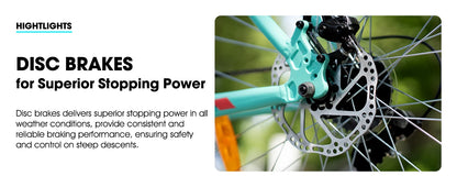 HILAND 26 27.5Inch Mountain Bike for Women Girl, 21 Speed with Suspension Fork, Aluminum Frame MTB, Adult Ladies Bike