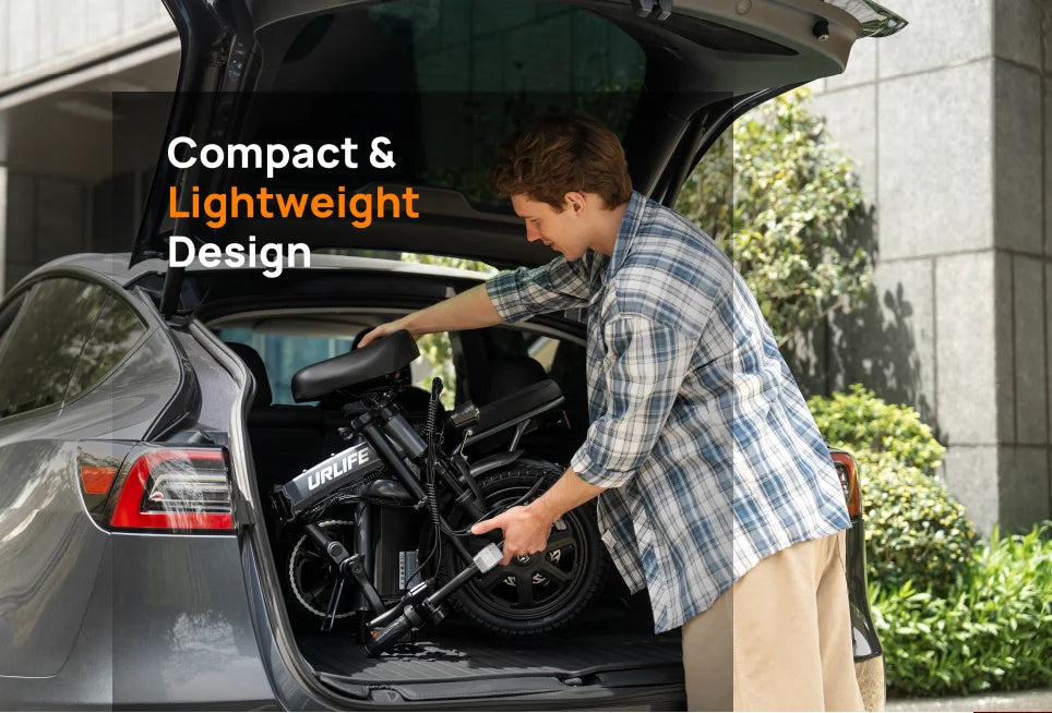 Folding E-bike 350W Brushless Motor 48V7.8AH Lithium Battery Electric Bicycle High Carbon Steel Frame 14 Inch Tire Electric Bike