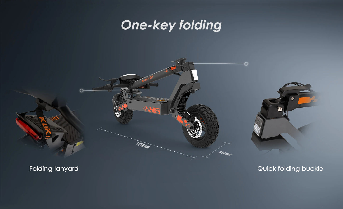 KuKirin G2 Adult Electric Scooter 48V 15Ah Battery Foldable Electric Scooter 500W Motor 10 Inch Tires City Electric Scooter