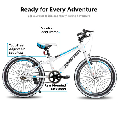 JOYSTAR Lubbock 20 Inch Kids Bike for Boys & Girls Ages 7-10 Years 20" Hardtail Mountain Bike with Steel Frame
