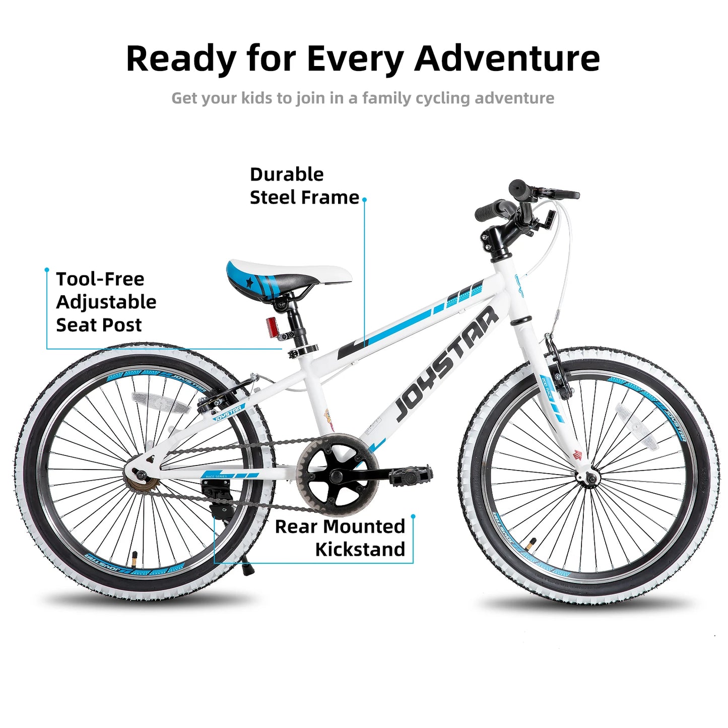 JOYSTAR Lubbock 20 Inch Kids Bike for Boys & Girls Ages 7-10 Years 20" Hardtail Mountain Bike with Steel Frame