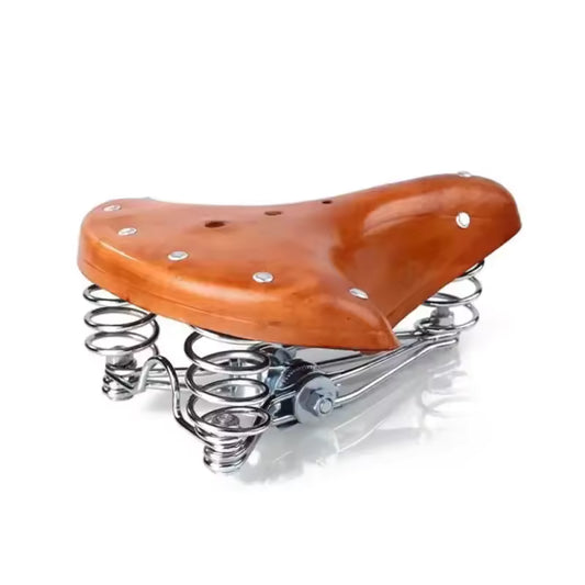 Vintage Leather Bicycle Saddle – Classic Comfort &amp; Style