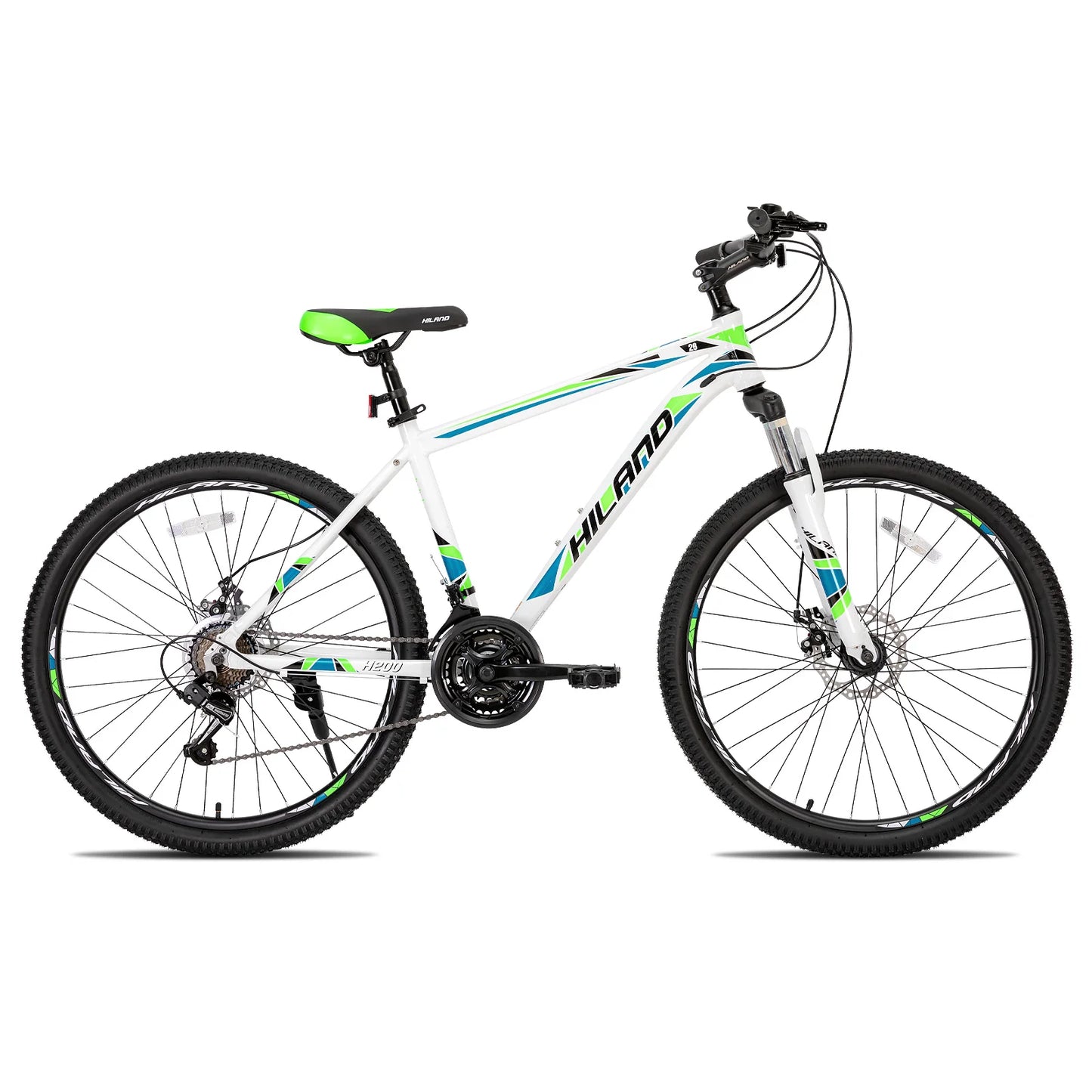 Hiland Mountain Bike, Multi-Spokes,Shimano 21 Speeds Drivetrain,Aluminum Frame 26 inch Wheels, Men's MTB Bicycle