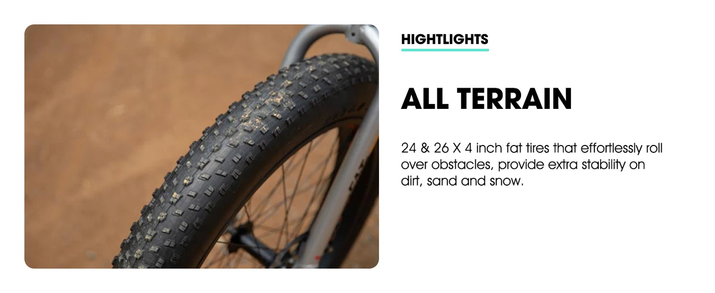 Hiland 20 Inch Kids' Bicycles Fat Tire Mountain Bike for  Age 5 + Years, Shimano 7-Speed, Dual-Disc Brake,Kids BeachBicycle