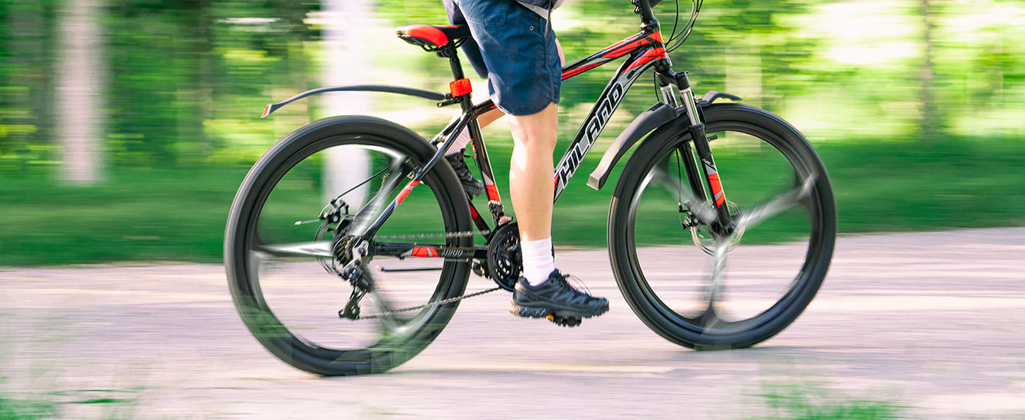 Hiland Mountain Bike, Multi-Spokes,Shimano 21 Speeds Drivetrain,Aluminum Frame 26 inch Wheels, Men's MTB Bicycle